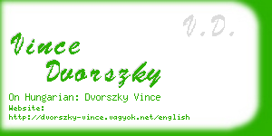 vince dvorszky business card